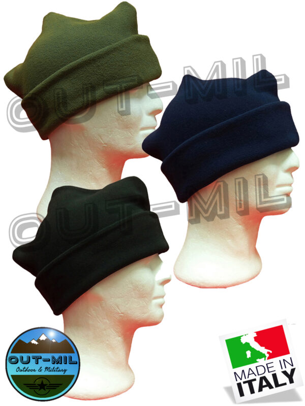 Cappello in pile "3 punte" per forze dell'ordine made in Italy